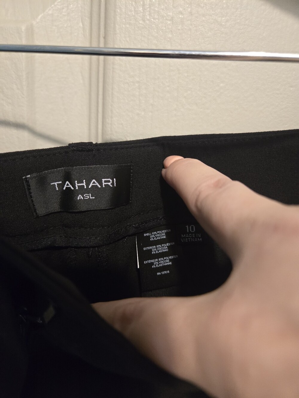 Tahari Asl Shannon Suit Straight-Leg Pants - Black Sz 10 - Picture 6 of 8